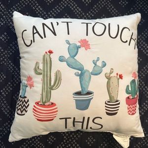 “Can’t touch this” succulent pillow